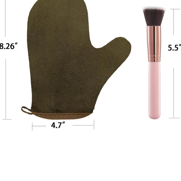 SOLD- Self Tanning Mitt/Glove & Brush Applicator Kit Set - Picture 4 of 4
